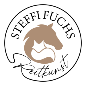 Logo von Steffi Fuchs Reitkunst: Ein Fuchs und ein Pferdekopf in einem Kreis